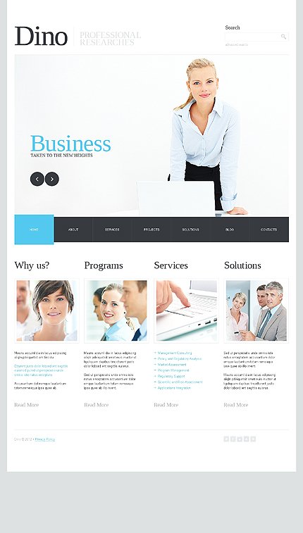 White Consulting Joomla Template by Cowboy TMT