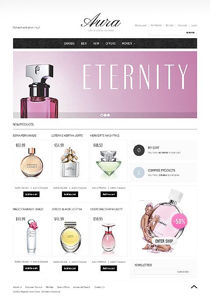 White Cosmetics Store Magento Theme by Delta TMT