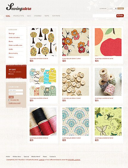 White Crafts VirtueMart Template by Mercury TMT