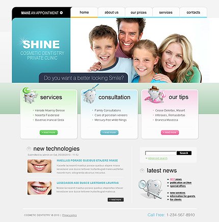 White Dentistry Drupal Theme by Delta TMT