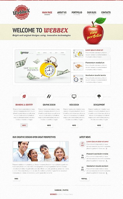 White Design Studio Joomla Template by Hinoriko TMT