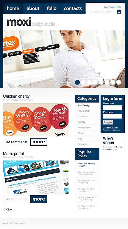 White Design Studio Drupal Theme by Mercury TMT