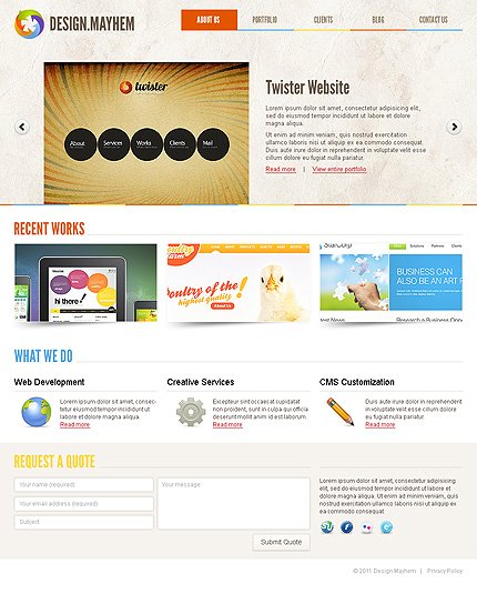 White Design Studio Joomla Template by MariArti TMT