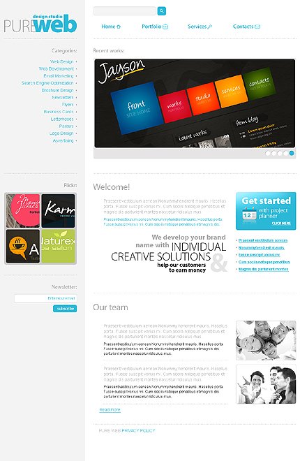 White Design Studio Joomla Template by Glenn TMT