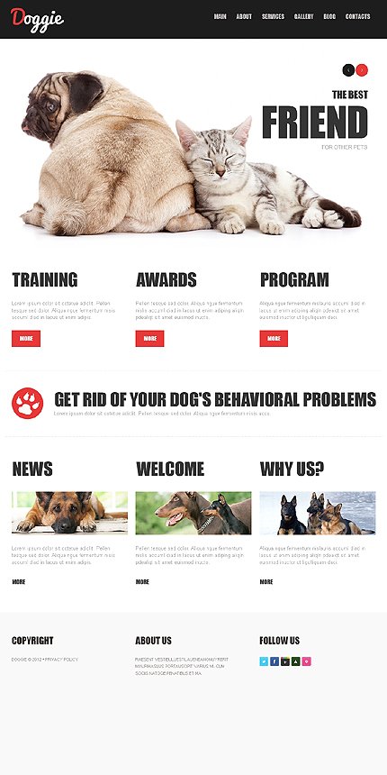 White Dog Joomla Template by Jenny TMT