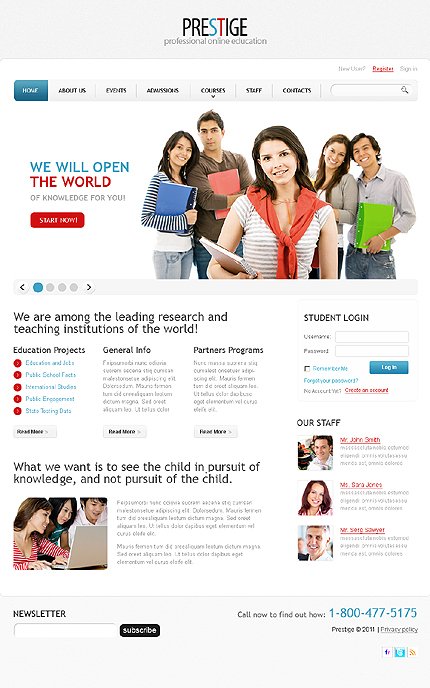 White Education Joomla Theme by Sawyer TMT
