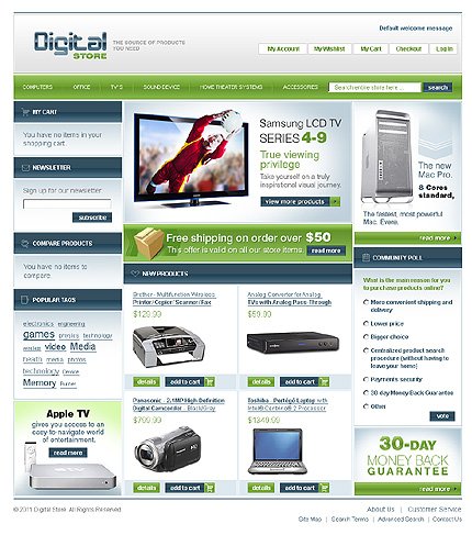 White Electronics Store Magento Theme by Glenn TMT