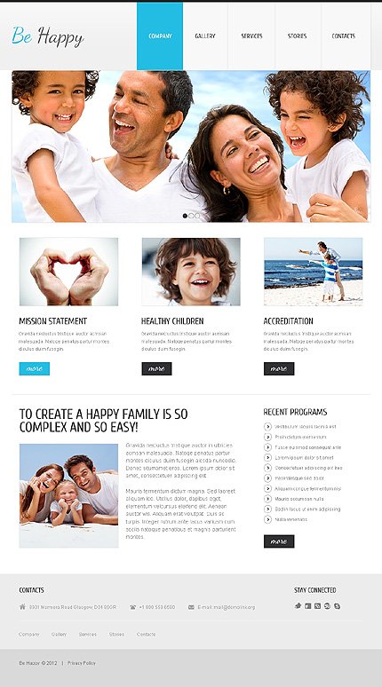 White Family Center Joomla Template by Alexa TMT