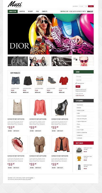 White Fashion Store VirtueMart Template by Di TMT