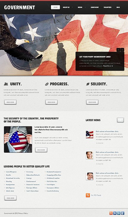 White Government Joomla Template by Astra TMT