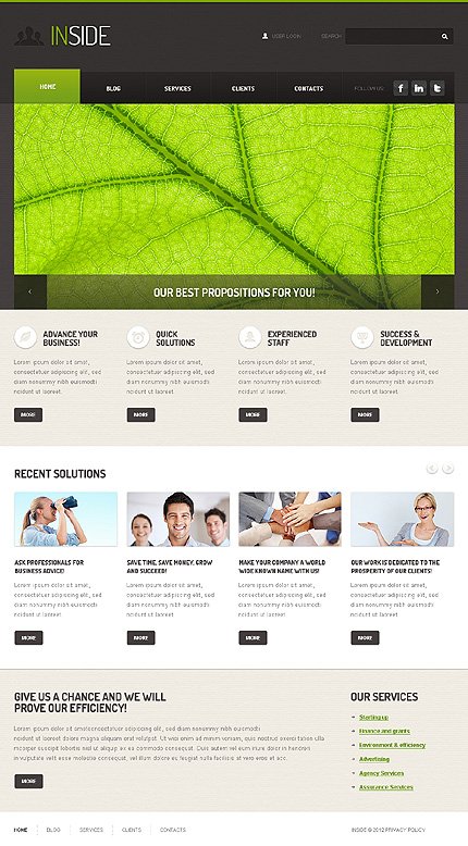 White & Green Marketing Agency Joomla Template by Astra TMT