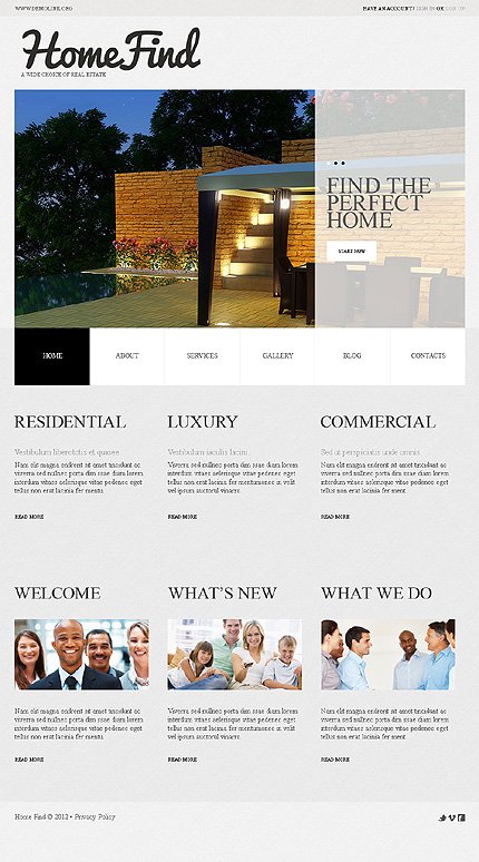 White & Grey Real Estate Agency Joomla Template by Cowboy TMT