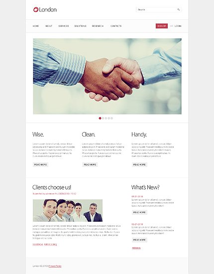 White & Grey Business Drupal Template by Hugo TMT