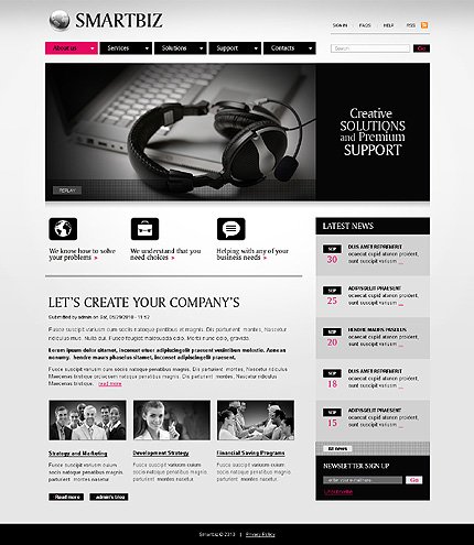White & Grey Business Drupal Template by Svelte TMT