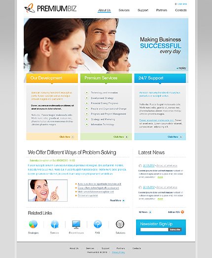 White & Grey Business Drupal Template by Svelte TMT