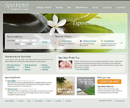 White & Grey Spa Accessories Joomla Template by MariArti TMT