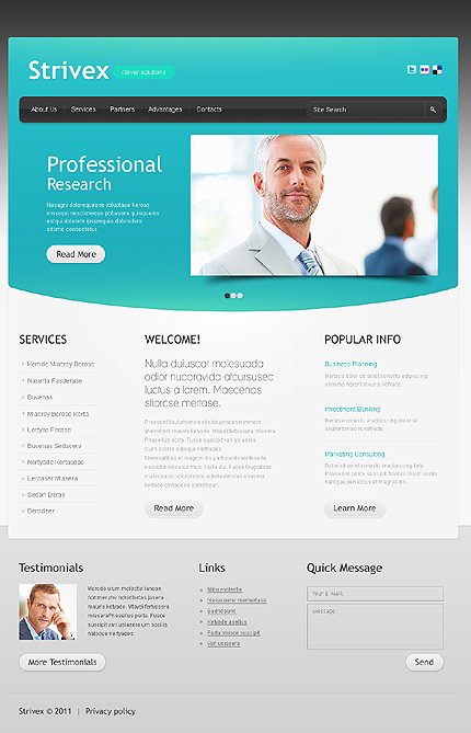 White & Grey Business Joomla Theme by Delta TMT