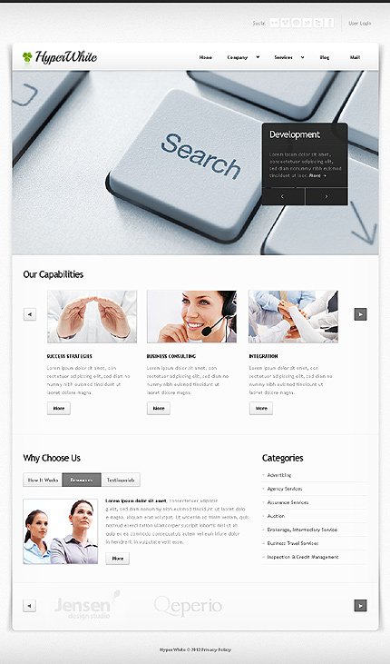 White & Grey Business Joomla Theme by Astra TMT