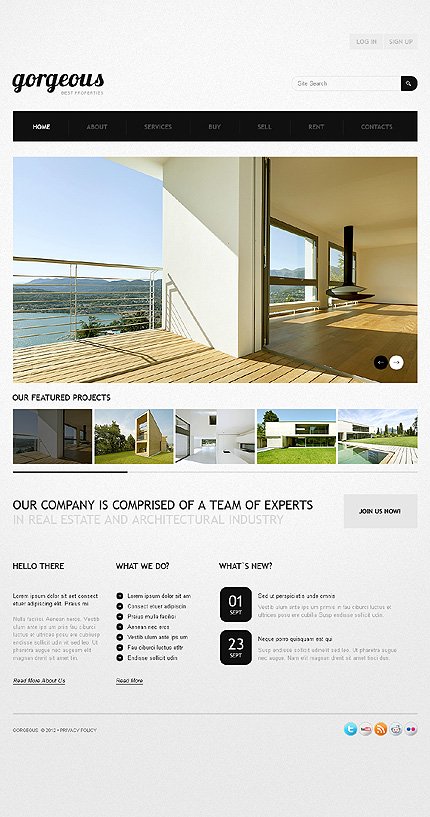 White & Grey Real Estate Joomla Theme by Cowboy TMT