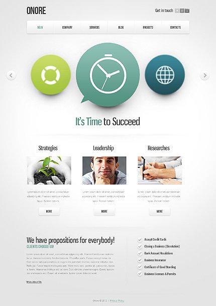 White & Grey Business Joomla Theme by Elza TMT