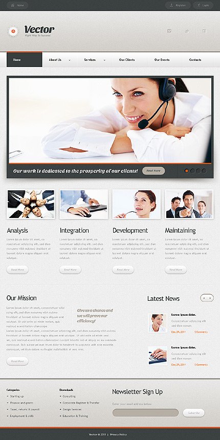 White & Grey Business Joomla Theme by Astra TMT