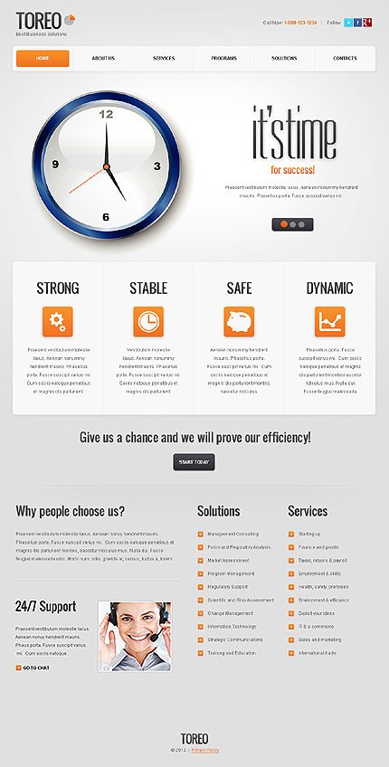 White & Grey Business Joomla Theme by Elza TMT