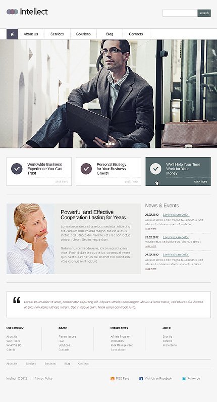 White & Grey Business Joomla Theme by Svelte TMT
