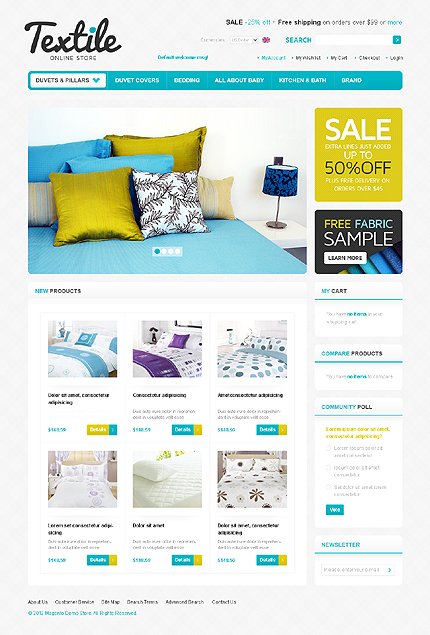 White Home Decor Magento Theme by Hermes TMT