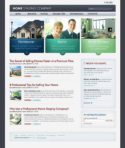 White Home Staging Drupal Theme by Nessy TMT