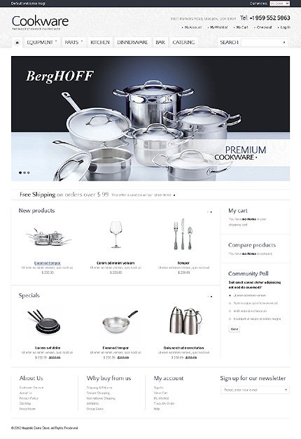 White Housewares Magento Theme by Hermes TMT
