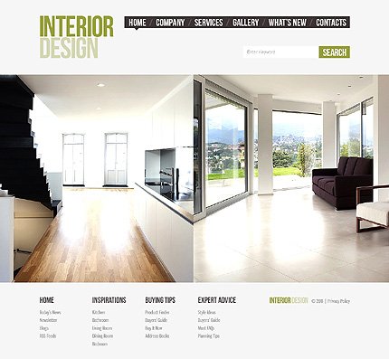 White Interior Design Joomla Template by Elza TMT