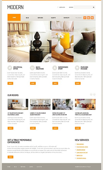 White Interior Design Joomla Template by Astra TMT