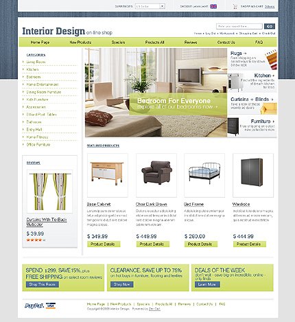 White Interior Design Zen Cart Template by Modlin Zen Cart  TMT