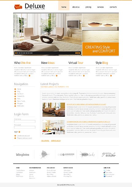 White Interior & Furniture Drupal Template by Svelte TMT