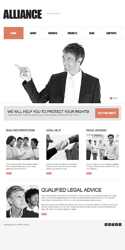 White Law Joomla Theme by Cowboy TMT