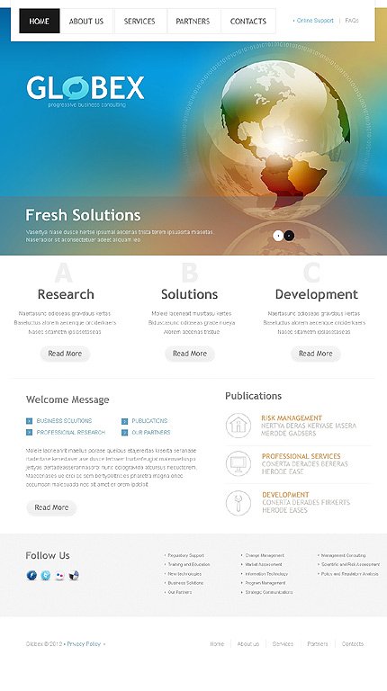 White Management Company Joomla Template by Delta TMT