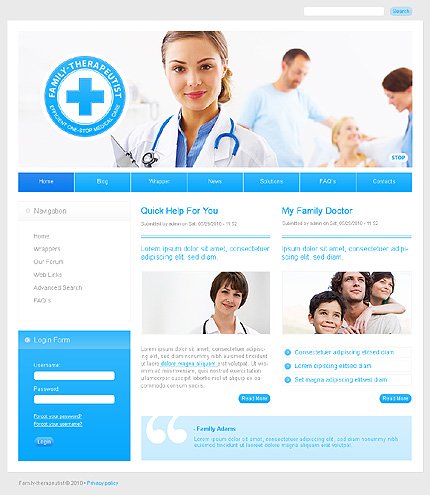 White Medical Drupal Template by Mercury TMT