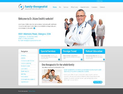 White Medical Drupal Template by Mercury TMT