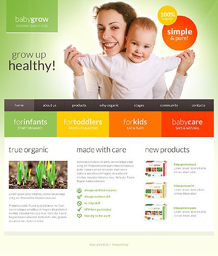 White Newborn Joomla Template by Hugo TMT
