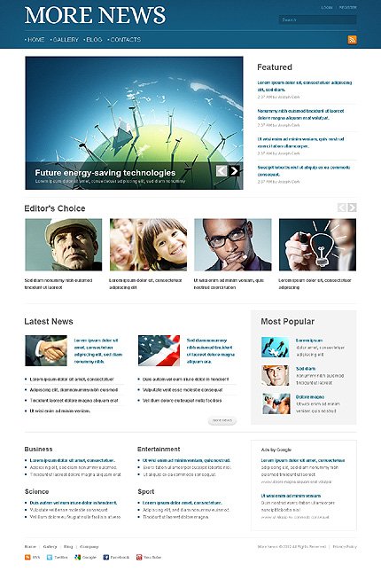White News Portal Joomla Template by Oldman TMT
