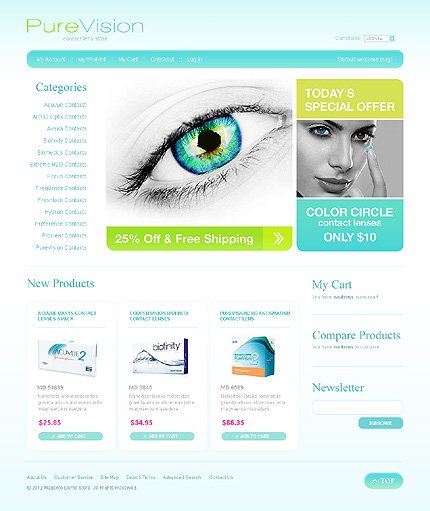 White Optometrist's Magento Theme by Delta TMT
