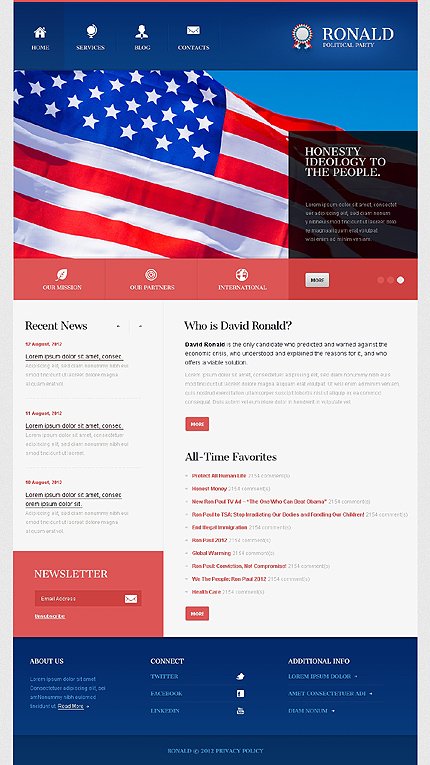 White Political Party Joomla Template by Astra TMT