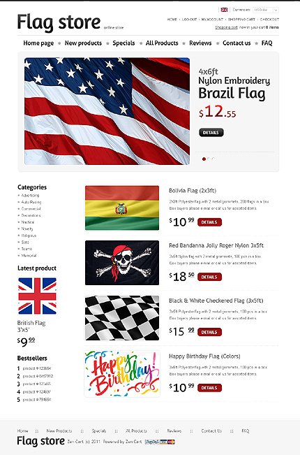 White Politics Zen Cart Theme by Di Zen Cart  TMT