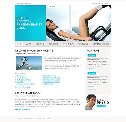 White Rehabilitation Drupal Theme by Hugo TMT