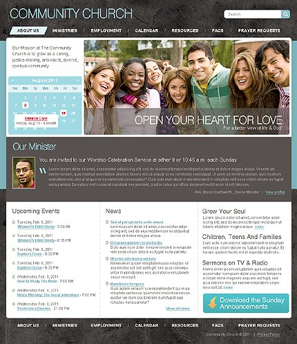 White Religious Joomla Theme by MariArti TMT
