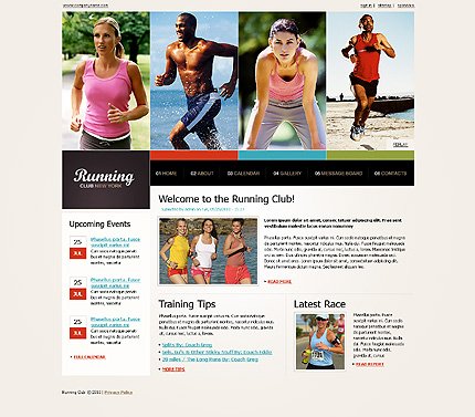 White Running Drupal Theme by Hugo TMT