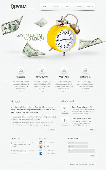 White SEO Website WordPress Theme by Oldman TMT