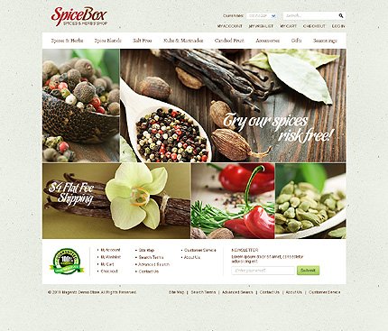 White Spice Shop Magento Theme by MariArti TMT