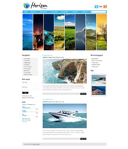 White Travel Agency Drupal Theme by Di TMT