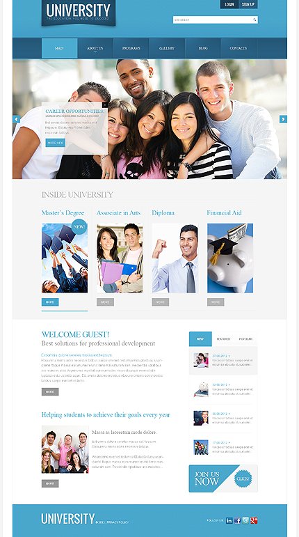White University Joomla Template by Sawyer TMT